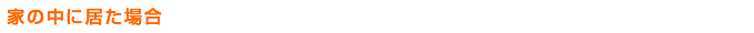 家の中に居た場合